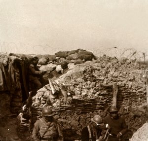 Trenches, Champagne, Észak-Franciaország, 1914-c1918 alkotó: Unbekannt