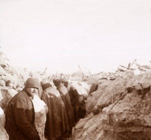 Trenches, Tahure, Észak-Franciaország, c1914-c1918 alkotó: Unbekannt