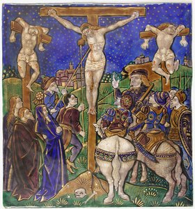 Triptichontábla a keresztrefeszítéssel, francia, 16. század eleje. alkotó: Unbekannt