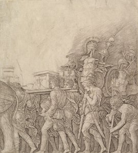 Caesar diadala: Trófeákat vivő katonák, kb. 1490. alkotó: Unbekannt