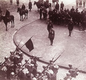Csapatok felvonulása, Aachen, Németország, 1914-c1918 alkotó: Unbekannt