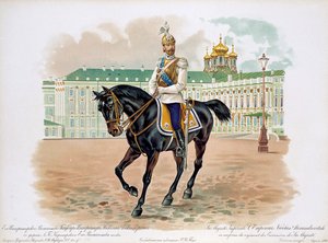 II. Miklós orosz cár az Őfelségei Életőrző Gárdaezred egyenruhájában, 1896 alkotó: Unbekannt