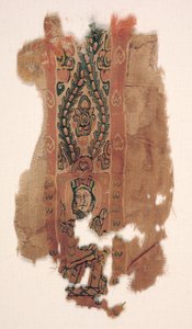 Tunikadísz egy szent részével, c. 600-700-as évek. alkotó: Unbekannt