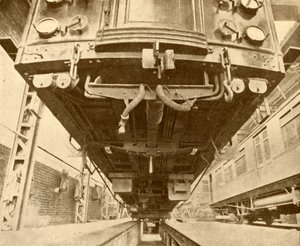 Metró alatt: kerületi vasút elektromos autója alatt, 1930. alkotó: Unbekannt