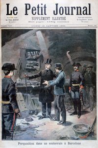 Anarchisták földalatti keresése, Barcelona, 1894 alkotó: Unbekannt