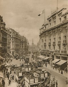A Regent Street felső része, A londoni vásárlók paradicsoma, 1935. alkotó: Unbekannt