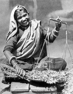 Zöldségárus, Jaipur, India, 1936 alkotó: Unbekannt