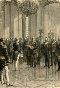 Versailles, 1871: Vilmos király kikiáltása Németország császárává, 1890. alkotó: Unbekannt