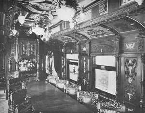 Előszoba étkezőkocsi a brazil központi vasút Rio-Sao Paulo éjszakai expresszjén, 1914 alkotó: Unbekannt