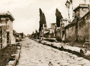 Via delle Tombe, Pompeii, Olaszország, 1900-as évek alkotó: Unbekannt