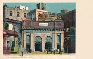 Victoria Gate, Valletta - Málta, 1900 alkotó: Unbekannt