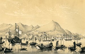 Victoria Town, Hong Kong-sziget, 1847 alkotó: Unbekannt