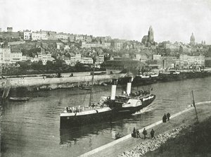 Kilátás a West Pierről, Boulogne, Franciaország, 1895. alkotó: Unbekannt