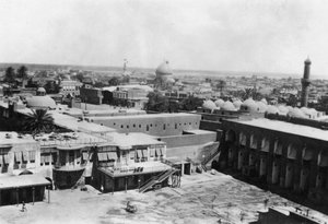Bagdad kilátása egy blokk toronyból, 31. brit általános kórház, Mezopotámia, I. világháború, 1918 alkotó: Unbekannt