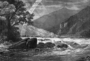 Kilátás a Balcony Fallsra, James River, Virginia, USA, 1877 alkotó: Unbekannt