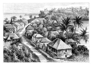 Kilátás a Basse-Terre-re, Guadeloupe, 1890 alkotó: Unbekannt