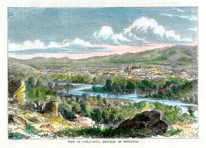 Comayagua kilátása, Honduras Köztársaság, 1880 alkotó: Unbekannt