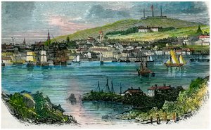 Kilátás Halifaxra, Nova Scotia, 1870 alkotó: Unbekannt