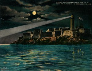 Kilátás a Morro kastélyra a tengerről, Havanna, Kuba, c1920 alkotó: Unbekannt