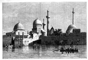 Kilátás Moszulra a Tigris folyó felől, Irak, c1890 alkotó: Unbekannt