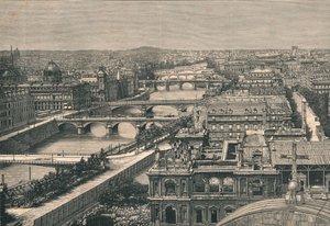 Párizs látképe, a hét hidat mutatja, 1882 alkotó: Unbekannt