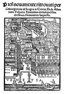 Velence látképe, fametszet, 1521 alkotó: Unbekannt