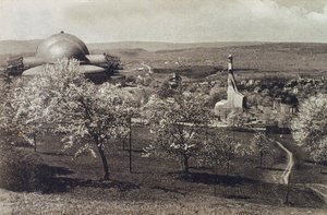 Kilátás a Goetheanum és Fűtőházra, Dornach, Svájc, 1914-1916 alkotó: Unbekannt