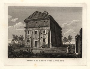 Kilátás a Bacchus-templomra, Rómában, ma St alkotó: Unbekannt