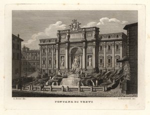 Kilátás a Trevi-kútra, Fontana di Trevi, Róma alkotó: Unbekannt