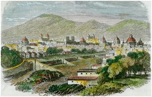 Kilátás Cuzco városára, Peruban, 1875 alkotó: Unbekannt