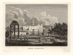 Kilátás a Forum Romanum, Foro Romano romjaira alkotó: Unbekannt