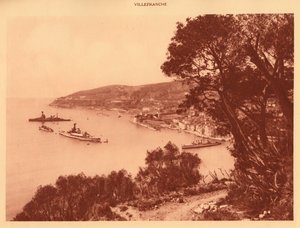 Kilátás a városra és a Roadsteadre, Villefranche, 1930. alkotó: Unbekannt