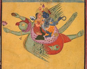 Visnu és Laksmi a Garudán, kb. 1750 . alkotó: Unbekannt