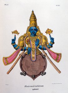 Visnu, a hindu háromság egyik istene, trimurti, 1828 alkotó: Unbekannt
