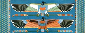 Keselyű mennyezeti dekoráció, Philae, Egyiptom, 1928. alkotó: Unbekannt