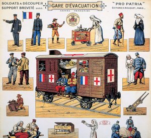 világháborús Vöröskereszt vasúti kocsi, c 1916-1918 alkotó: Unbekannt
