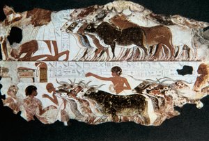 Falfestmény Nebarunun sírjából, Théba, Egyiptom, ie 1350 körül alkotó: Unbekannt