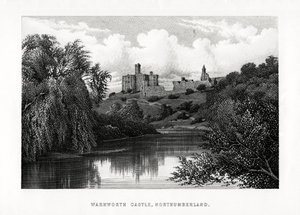 Warkworth kastély, Northumberland, 1896 alkotó: Unbekannt