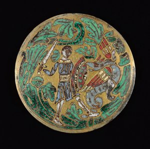 Warrior Fighting a Dragon, c. 1170-1180. alkotó: Unbekannt
