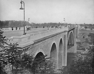 Washington Bridge, Harlem River, New York, 1897. alkotó: Unbekannt