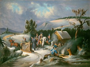 Washington Valley Forge-ban, 19. század közepe. alkotó: Unbekannt
