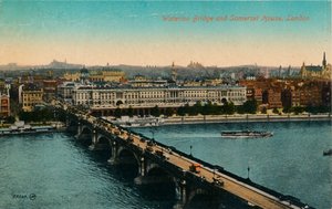 Waterloo Bridge és Somerset House, London, 1910. alkotó: Unbekannt