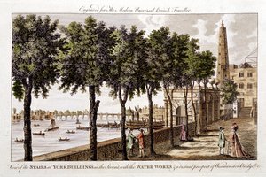 Vízmű a York Buildings-ben, Strand, London vízellátása a Temzéből, 1790 alkotó: Unbekannt