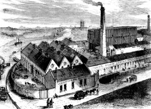 Webbs vegyi gyár, Diglis, Worcestershire, C1860 alkotó: Unbekannt