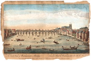 Westminster Bridge, London, 1753 alkotó: Unbekannt
