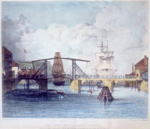 Whitby kikötő, Yorkshire, az Esk folyó torkolatánál, 1833 alkotó: Unbekannt