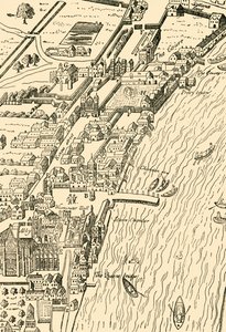 Whitehall és Westminster. Aggas térképről, 1881. alkotó: Unbekannt
