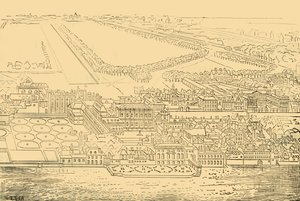 Whitehall, a folyó felől, 1881. alkotó: Unbekannt