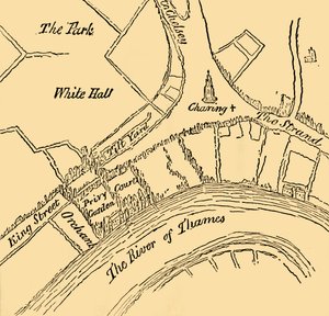 Whitehall VIII. Henrik uralkodása idején, 1881. alkotó: Unbekannt