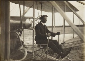 Wilbur Wright a szórólapon, 1908. alkotó: Unbekannt